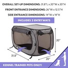 Large Pop Open Kennel  Portable Cat Cage Kennel  Waterproof Pet Bed  Carrier    