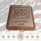 5 Pound Stamped Copper Bar 999 Fine Bullion Ingot Five Lb  Chalcolithic Metals