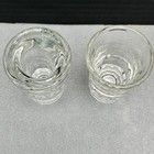 Vintage Ribbed Shot Glasses clear Heavy Thick Glass 2 5  set Of 2 Saloon Barware
