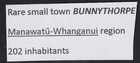 New Zealand Rare 1903 Bunnythorpe Crisp Town Cnacel - S24118