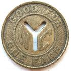 1953 Nyc Transit Authority New York City Subway Token Five Boroughs Historical