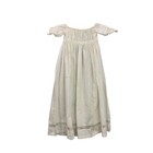 Antique Victorian Girls Gown Eyelet Embroidery 1800s Lace Trim