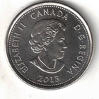 2013 Canadian Brilliant Uncirculated Colored Qeii   Secord 25 Cent Coin 