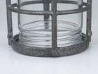 Vintage Industrial Vapor Proof Light Cage With Clear Threaded Glass Globe