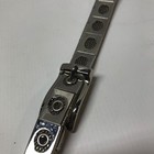 Vintage Inspired Silver Tone Metal Mesh Link Belt Industrial Articulated Grommet