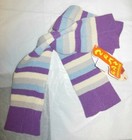 Striped Legwarmers Purple white gray light Blue Zebra Sansha 16  Non Stirrup 