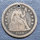 Love Token - 1856 Seated Liberty Dime - Engraved -   N G   -  93806
