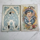 Vintage 1900s Chromolithograph Needle Case Booklet With Sewing Needles