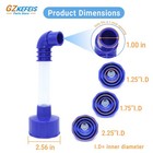 Ac Drain Line Cleaner Tool  Universal Hvac To Pvc Adapter For 1 Inch  Blue