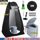 Portable Toilet For Camping With Pop-up Privacy Tent And Liquid Waste Gel led