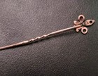 Antique 9k Gold Hat Pin With Seed Pearls   Ruby Victorian   Edwardian Tested