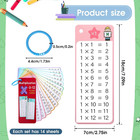 14pcs Multiplication Flashcards Math Flashcards 0-12 Times Table Flash Cards Mat