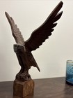 10  Large Wooden Handmade American Eagle Statue Figurine Sculpture Hand Carved
