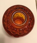 Vintage Moon And Stars Fairy Lamp Amberina With box