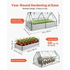 Uimoso Metal Raised Garden Bed With Pe Greenhouse Cover  6x 3 X 1 Ft Planter Box