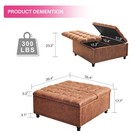Redlife 35 4  Lift Top Storage Ottoman Tufted Fabric Bench Footrest Stool Seat