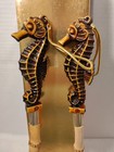 Vtg 1960 s  Grants Seahorse  Brush   Shoe Horn Set W hanger