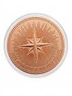 5 Oz  999 Fine Copper Round Elephant Design Colorized