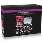 Shany Carry All Make Up Train Case With Pro Makeup Set  Beauty Brushes  Lipstick