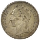 1888 Venezuela 5 Bolivar Pcgs Xf40 Low Mintage Scarce