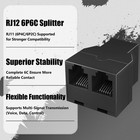 Uvital Rj12 6p6c 1 Female To 2 Telephone Line Splitters  2 Pack  Black
