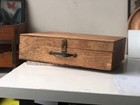 Vintage Handmade Wooden Hinged Artist Painters Box   Travel Box - Brush Holders