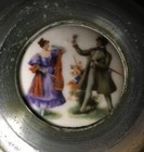 Vtg Aluminum Round Vanity Powder Puff Music Box Victorian Works Vanity Girlcore