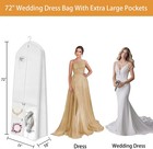72  Wedding Dress Garment Bag With 10   Gusseted Dress Bags For Gowns Long 4 Poc