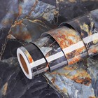 Blue Gem Marble Contact Paper Self Adhesive Peel Stick For Kitchen Cabinet Count
