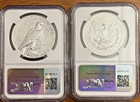 2023 S Morgan   Peace Silver  1 Dollar Two Coin Reverse Proof Set Ngc Pf70