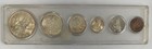 1960 Canadian 6 Coin Uncirculated Mint Set In Clear Whitman Holder 4 Silver Coin