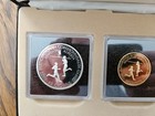 1978 Turks And Caicos Commonwealth Games 2 Coin Proof Gold And Silver