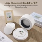 Large Microwave Kiln Kit  Includes 50 Paper Liners  Ceramic Fiber White