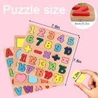 Wooden Puzzles For Toddlers  3pack Alphabet Shape Puzzles For Kids 3 Wooden Mont