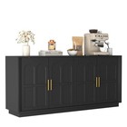 66 5   Sideboard Buffet Cabinet Cupboard Storage Table W  4 Doors For Dining Roo