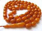 Islamic Prayer Rosary 66 Beads Baltic Genuine Amber Stone tasbih Misbaha Kahrama