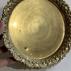 Antique Ornate Floral Brass Tray Platter