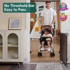 34  Extra Tall Baby dog Gate  No Threshold  Auto Close  26-43   Black Wood