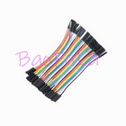 40pcs Dupont Wire Jumper Cables 10cm Female To Female 1p-1p For Arduino