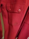 Vtg Mens Sz 44 Boy Scouts Official Red Wool Blend Shirt Jacket W philmont Bull