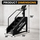 Stair Climber Stair Stepper Fitness Machine W  Console Display  Black white