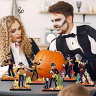 6pcs Dia De Los Muertos Decorations Wooden Table Centerpiece Day Of The Dead Dec