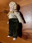 Large 7 5  Antique German All Bisque Boy Doll Great Costume Good Condition Look 