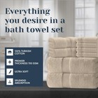 Luxury Taupe Bath Towel Set - Hotel Soft Cotton 2 bath 2 hand 4 wash - 8 Piece
