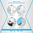 Aquarium Silicone Sealant Clear  100  Silicone   Waterproof Aquarium Safe  No   