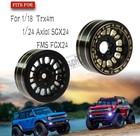 Full Brass 1 2in Beadlock Rc Wheel Rim Upgrades Part For 1 18 1 24 A1-black 