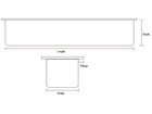 Leaning Post Drop-in Storage Tray 36 3 4 X 7 3 4 White