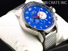 Invicta Men S1 Rally Blue Dial Chronograph Quartz 48mm Mesh Ss Bracelet Watch