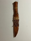Vintage Tribal Native Scalping Skinning Knife Dagger Handmade Leather Sheath