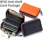 Us New Fashion Women Card Bag Genuine Leather Men Credit Card Holder Rfid Wallet